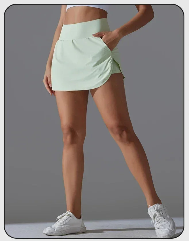 Una-Shop High Waist Pockets Yoga Shorts for Women Sports Push Up Workout Clothes Leggings for Fitness Sportswear for Gym Pants