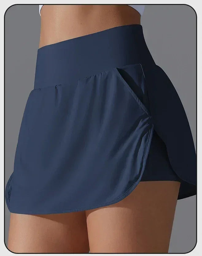 Una-Shop High Waist Pockets Yoga Shorts for Women Sports Push Up Workout Clothes Leggings for Fitness Sportswear for Gym Pants