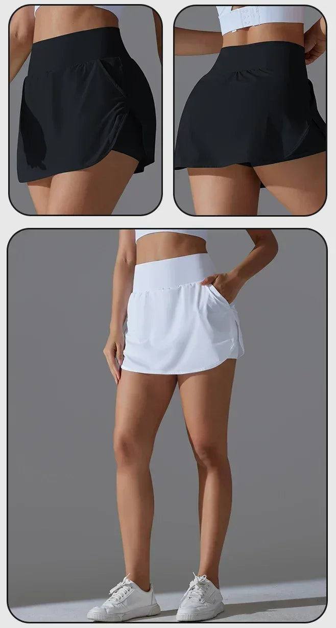 Una-Shop High Waist Pockets Yoga Shorts for Women Sports Push Up Workout Clothes Leggings for Fitness Sportswear for Gym Pants
