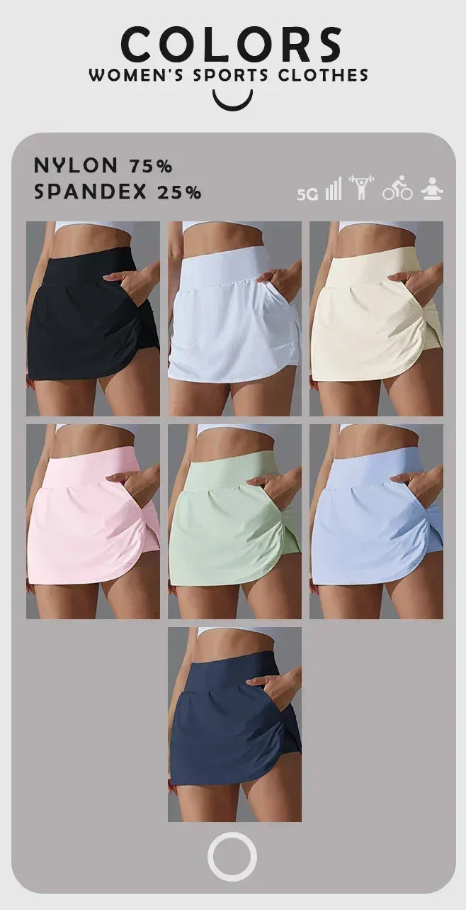 Una-Shop High Waist Pockets Yoga Shorts for Women Sports Push Up Workout Clothes Leggings for Fitness Sportswear for Gym Pants