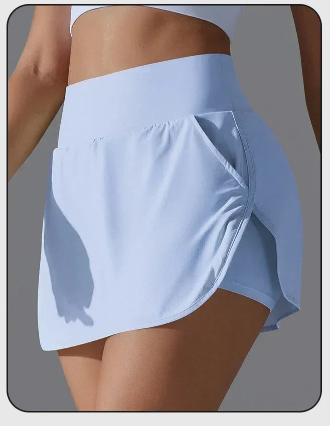 Una-Shop High Waist Pockets Yoga Shorts for Women Sports Push Up Workout Clothes Leggings for Fitness Sportswear for Gym Pants